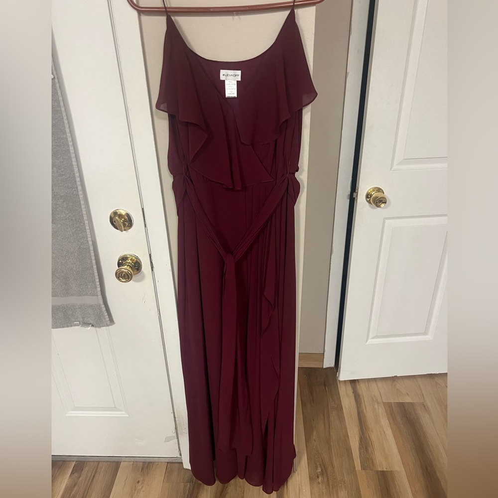 maroon bridesmaids dress